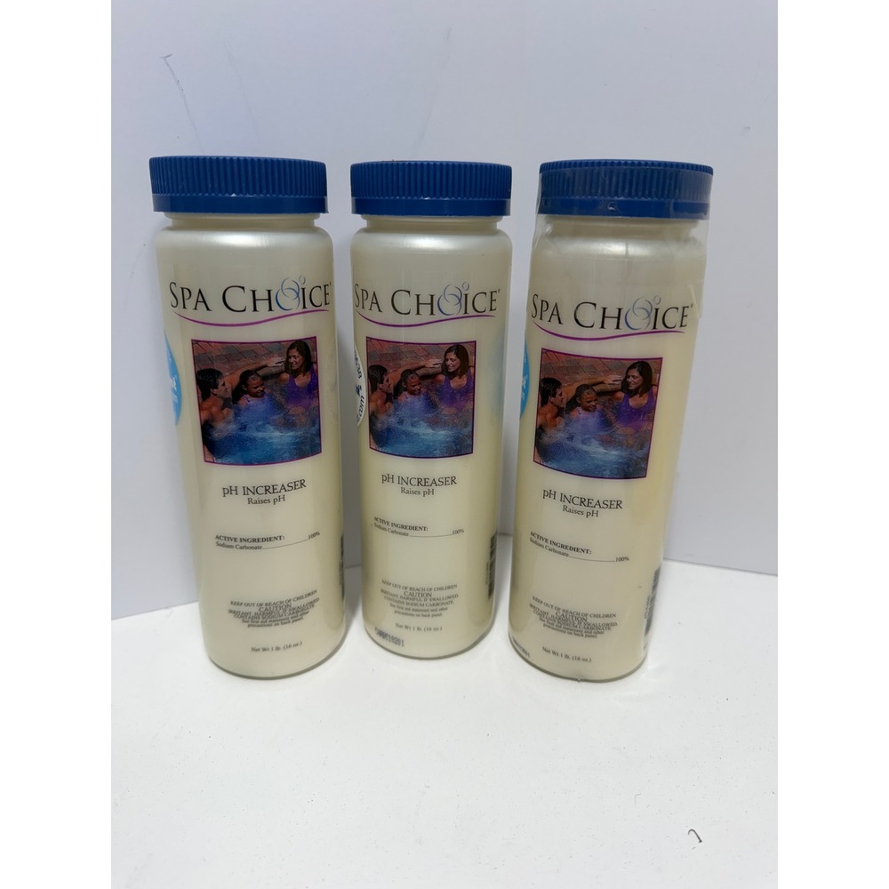 Lot of 3 Spa Choice‎ pH Increaser 1lb Bottles Sodium Carbonate Hot Tub Chemicals